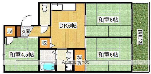 ヴァンヴェールA・B棟(2LDK/2階)の間取り写真