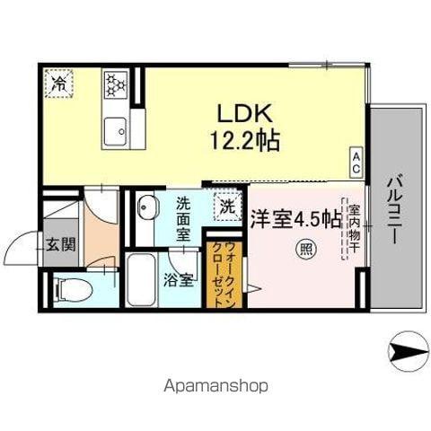 D-ROOM南福岡(1LDK/2階)の間取り写真