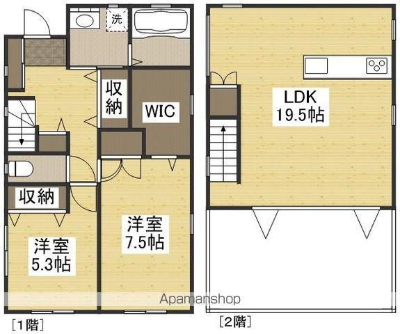 宇野線 大元駅 徒歩7分 2階建 築17年(2LDK)の間取り写真
