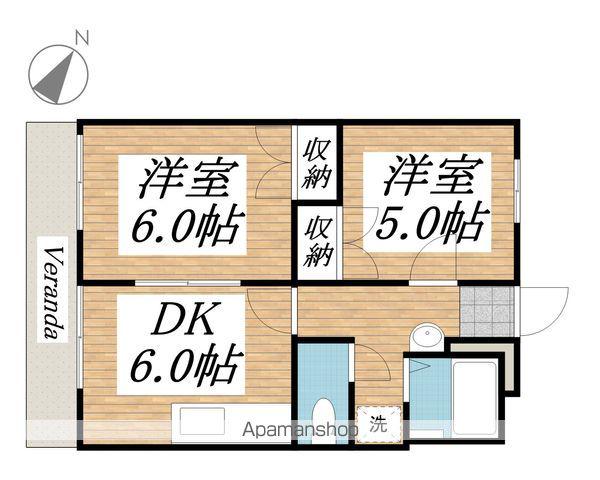 プリマベーラ(2DK/1階)の間取り写真