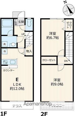 カサベル(2LDK)の間取り写真