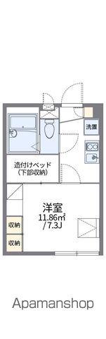 レオパレス末広ガーデン(1K/1階)の間取り写真