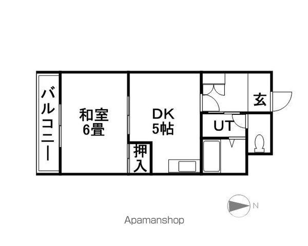 ライオンズマンション第5大通(1DK/7階)の間取り写真