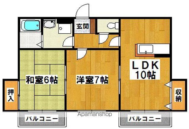 ラポール新金岡(2LDK/2階)の間取り写真