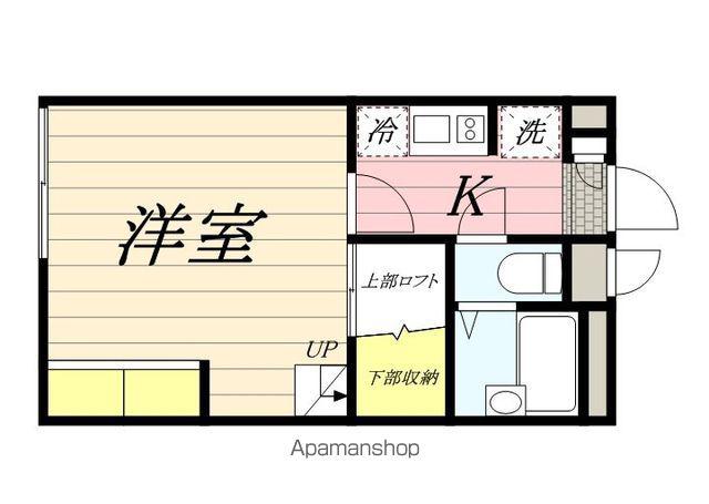 アジュール那珂川(1K/1階)の間取り写真