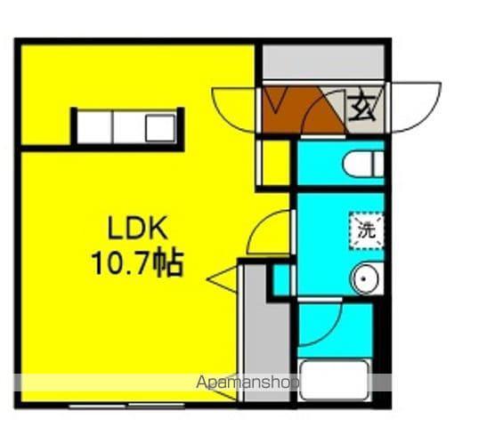 NEW WORLD Ⅲ(1K/2階)の間取り写真