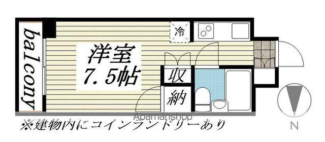 メゾン・ド・バーグ(ワンルーム/2階)の間取り写真