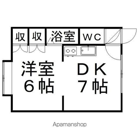 グリーンウェイハイツ(1LDK/2階)の間取り写真