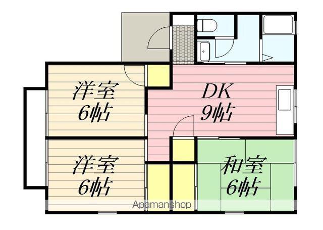 高倉コーポ3番館(3DK/1階)の間取り写真