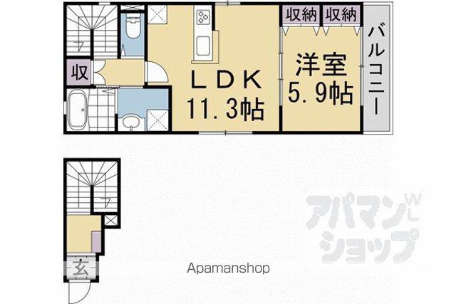 FELICITE ノース HILLS BIS(1LDK/2階)の間取り写真