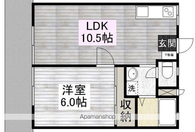 富士見ハイツ(1LDK/1階)の間取り写真