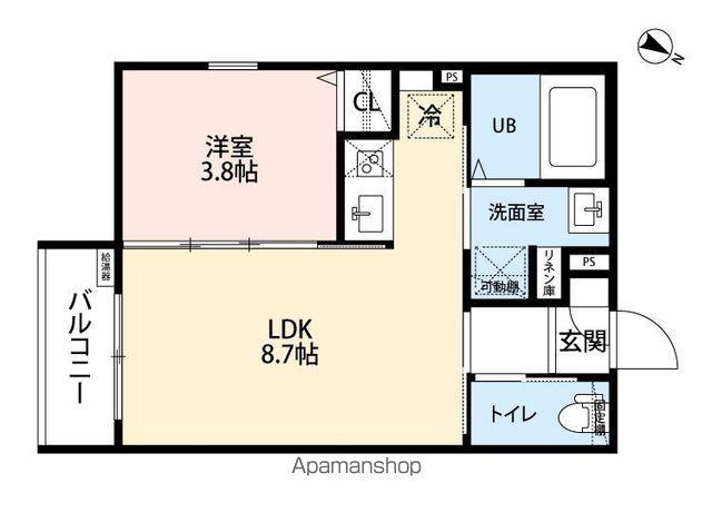 LUCIENTE 藤が丘(1LDK/3階)の間取り写真