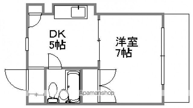KENSEI8(1DK/4階)の間取り写真