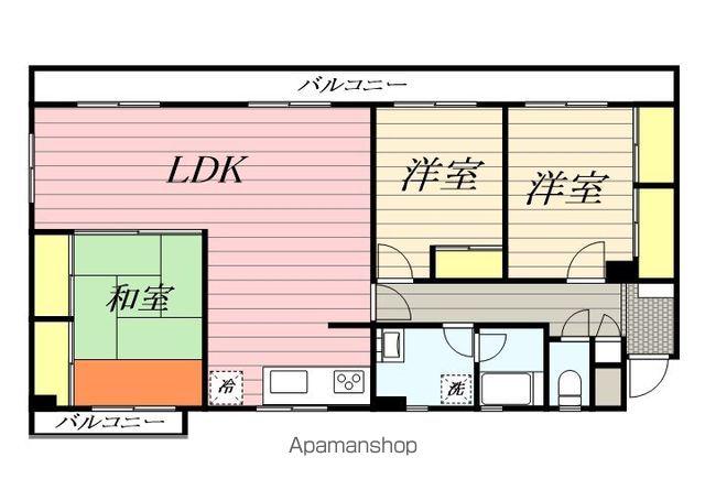 第3ヒロカネビル(3LDK/3階)の間取り写真