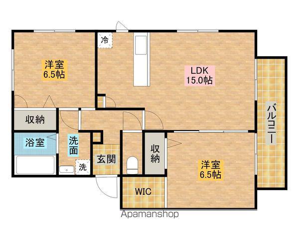 シャーメゾン光明池D棟(2LDK/1階)の間取り写真