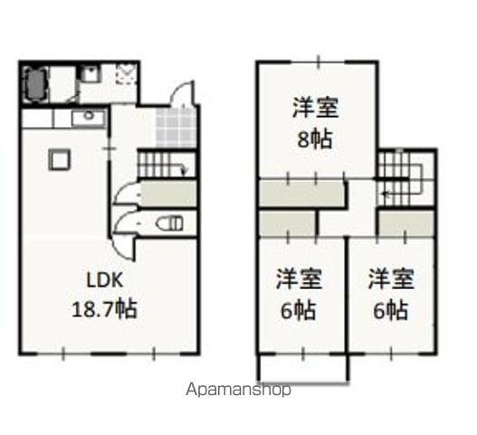 サニースクウェア津島 C(3LDK)の間取り写真
