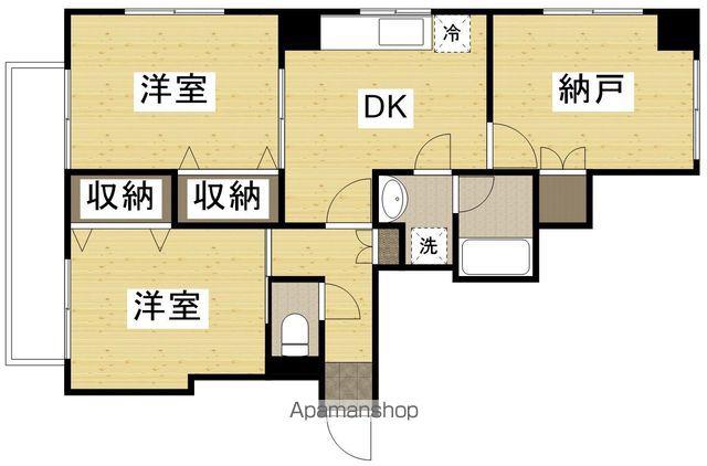 グリン金剛マンション(2SDK/3階)の間取り写真