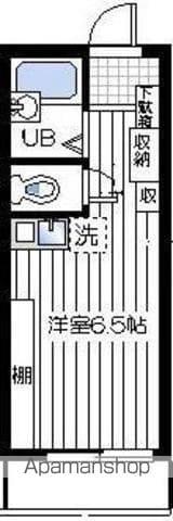 リリカル戸塚(ワンルーム/1階)の間取り写真