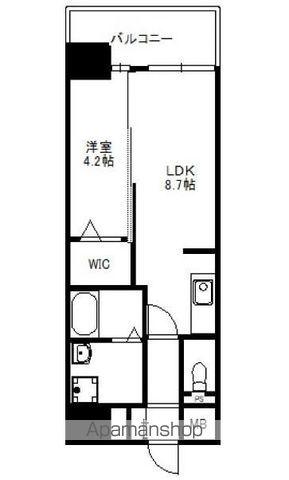 MODERN PALAZZO 天神北2(1LDK/6階)の間取り写真