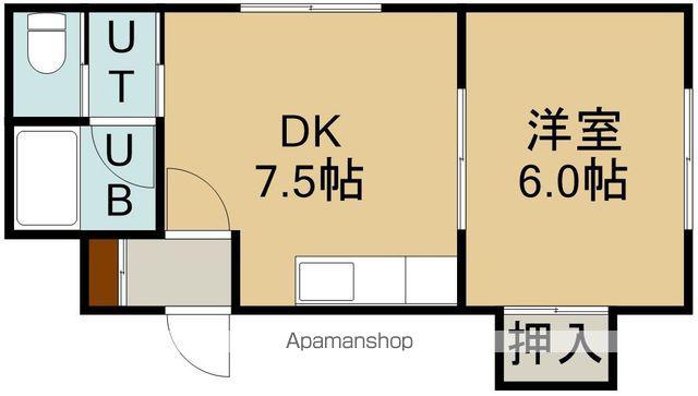 レジデンス富岡(1DK/2階)の間取り写真