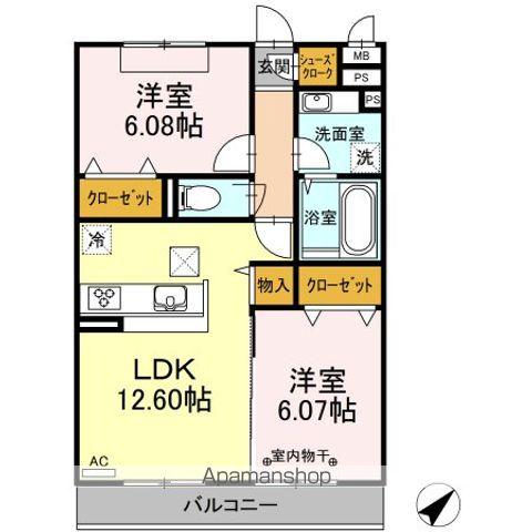 K-コーポ(2LDK/1階)の間取り写真