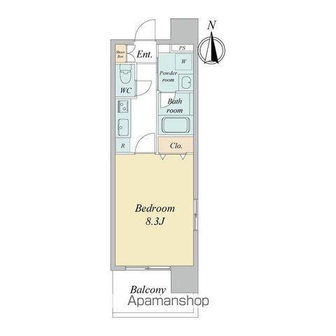 ドゥーエ仙台イーストⅡ(1K/2階)の間取り写真