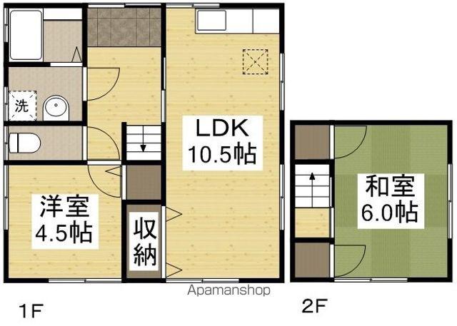 平野タウンハウス(2LDK)の間取り写真