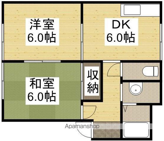 フレグランス21 3棟(2DK/2階)の間取り写真