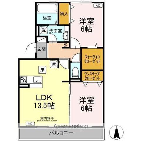 マイリーブル(2LDK/1階)の間取り写真