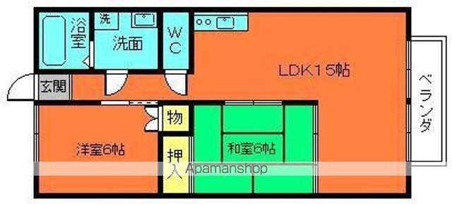 藤井ハイツ(2LDK/2階)の間取り写真