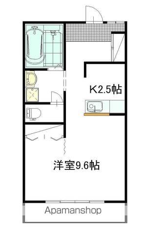 エトワール(1K/2階)の間取り写真