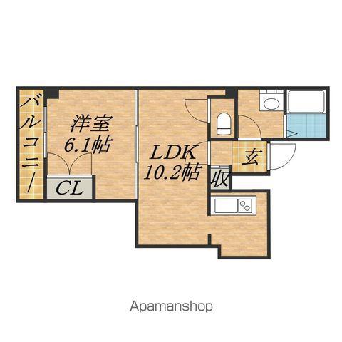 Y&M北7条ビル(1LDK/6階)の間取り写真