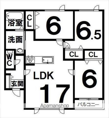 ALPHAⅢ(3LDK/3階)の間取り写真