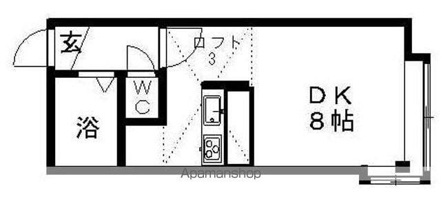ライフステージ北大西(ワンルーム/2階)の間取り写真