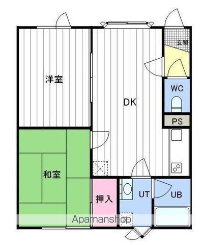 オーシャンビレッジ45(2LDK/2階)の間取り写真