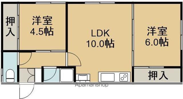 レジェンド大川(1LDK/2階)の間取り写真