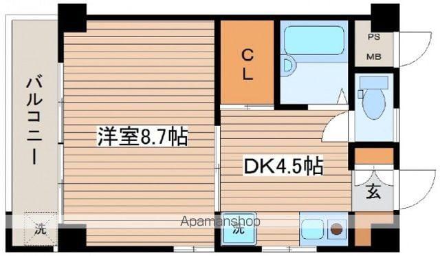 コートドール3(1DK/3階)の間取り写真