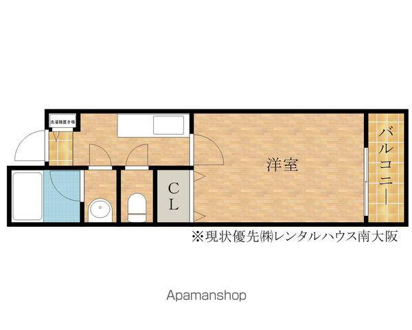 ワイズ クレスト 久米田(1K/2階)の間取り写真