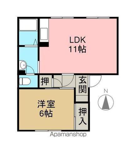 メゾントレビⅠ(1LDK/1階)の間取り写真