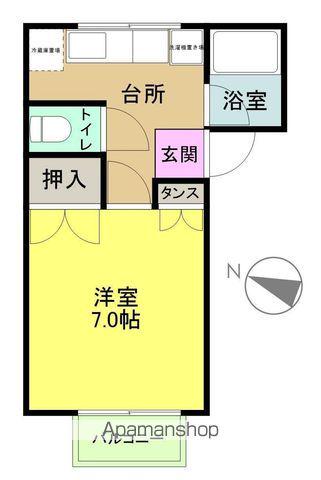バルコンソワ(1K/2階)の間取り写真