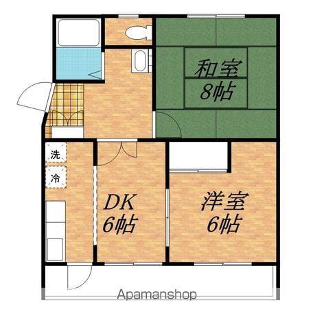 アストリア小町屋(2DK/4階)の間取り写真