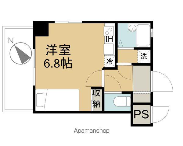 RR.うちま(ワンルーム/4階)の間取り写真