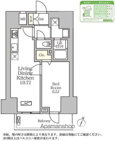 コートレジデンス南大塚(1LDK/5階)の間取り写真