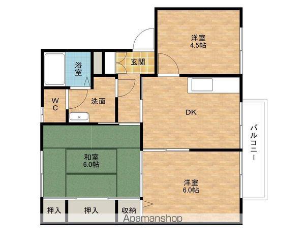 グランソレイユC(3DK/2階)の間取り写真