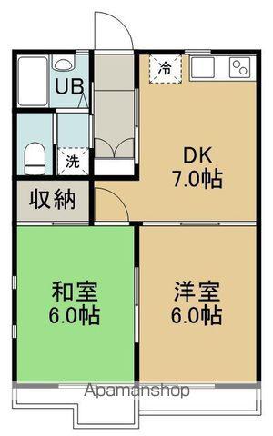 葵ハウス(2DK/1階)の間取り写真