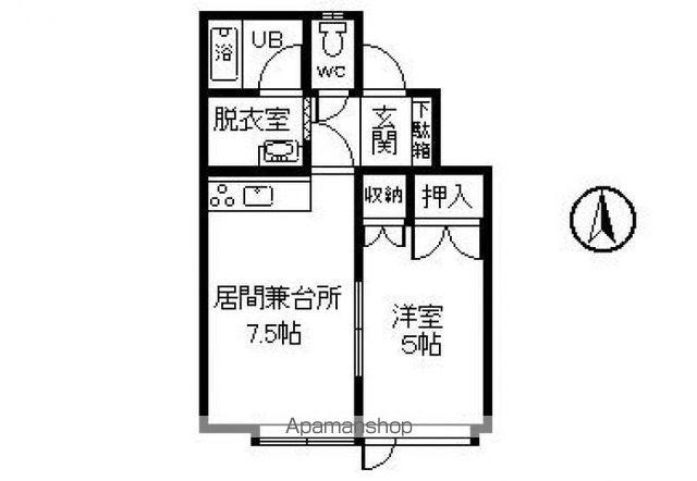 はまなす(1LDK/1階)の間取り写真