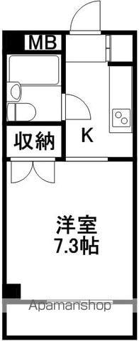 サンスポット(1K/4階)の間取り写真