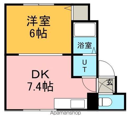 ミヤタハイツ(1DK/3階)の間取り写真