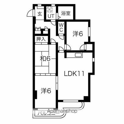 エスポアール・アスカ(3LDK/3階)の間取り写真