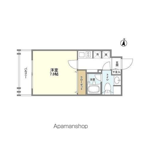 オーキッドレジデンス両国(1K/2階)の間取り写真